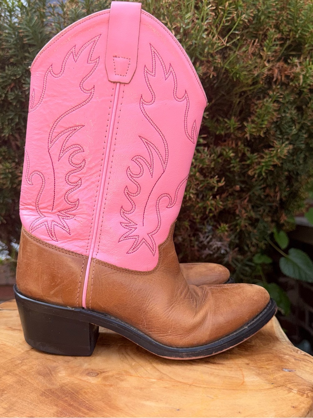 Old West Children's  Boots in pink & Brown Size 4.5